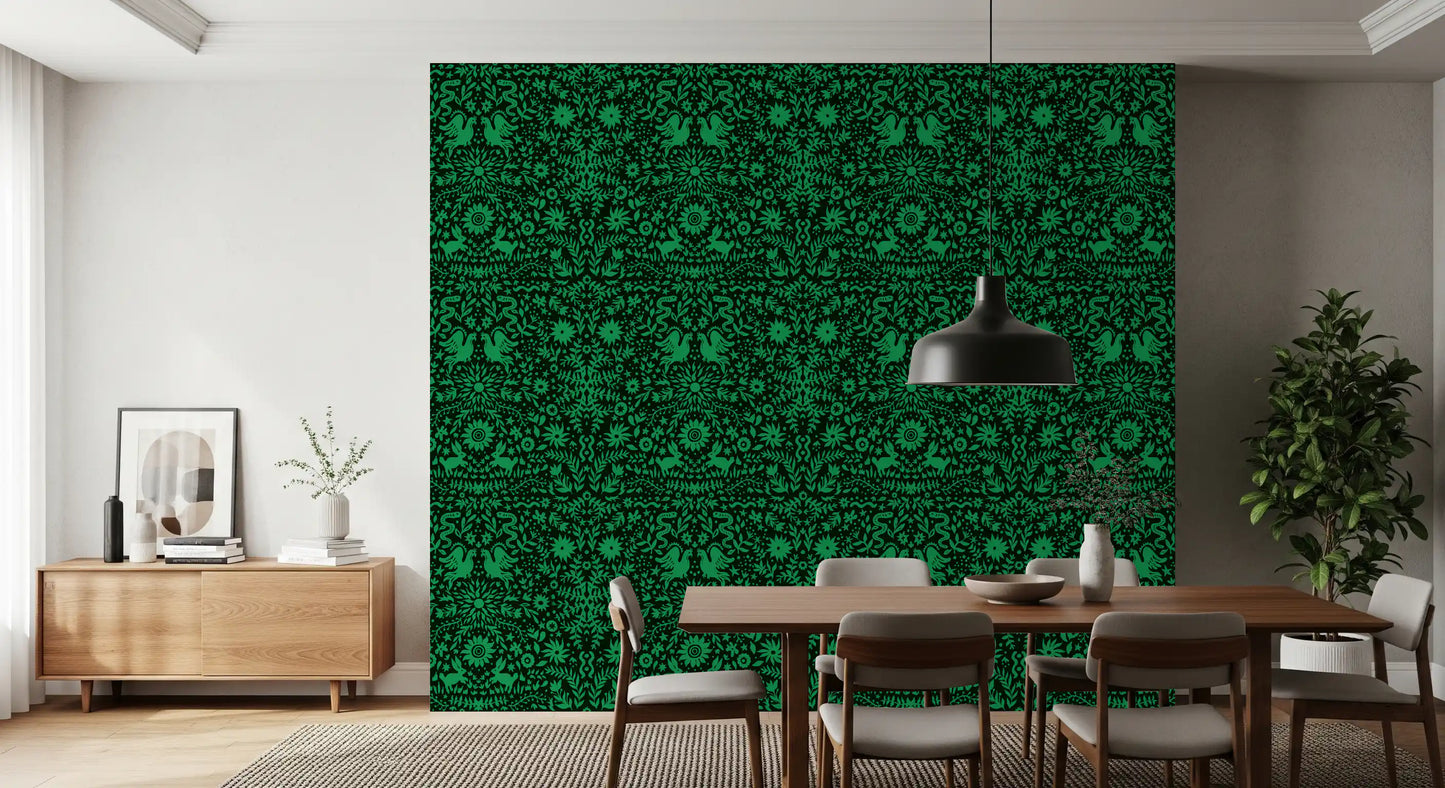 Forest Folk Tale Botanical Wallpaper⁠