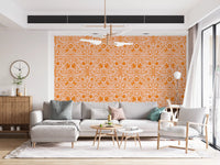 Mexican Folk Art Sun and Animal Pattern Wallpaper⁠