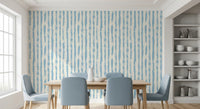 Azure Brushstroke Stripes Wallpaper⁠