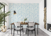 Azure Brushstroke Stripes Wallpaper⁠