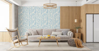 Azure Brushstroke Stripes Wallpaper⁠