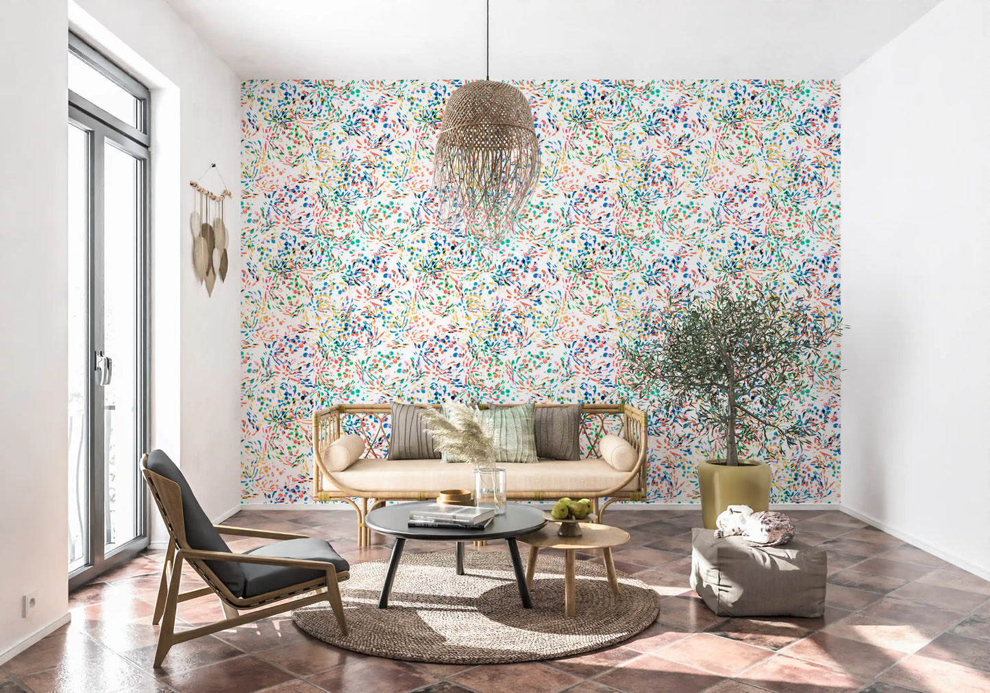 Vibrant Abstract Confetti Sprinkles Wallpaper⁠