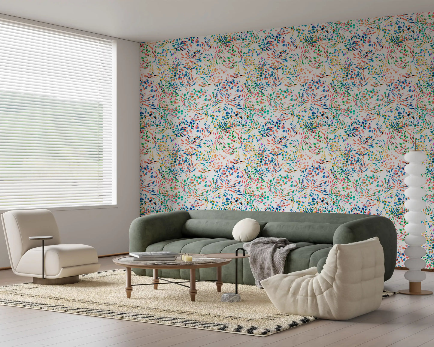 Vibrant Abstract Confetti Sprinkles Wallpaper⁠