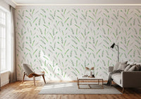 Minimalist Greenery Pattern Wallpaper⁠
