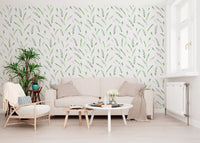 Minimalist Greenery Pattern Wallpaper⁠