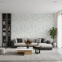 Minimalist Greenery Pattern Wallpaper⁠