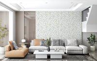 Minimalist Greenery Pattern Wallpaper⁠