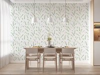 Minimalist Greenery Pattern Wallpaper⁠