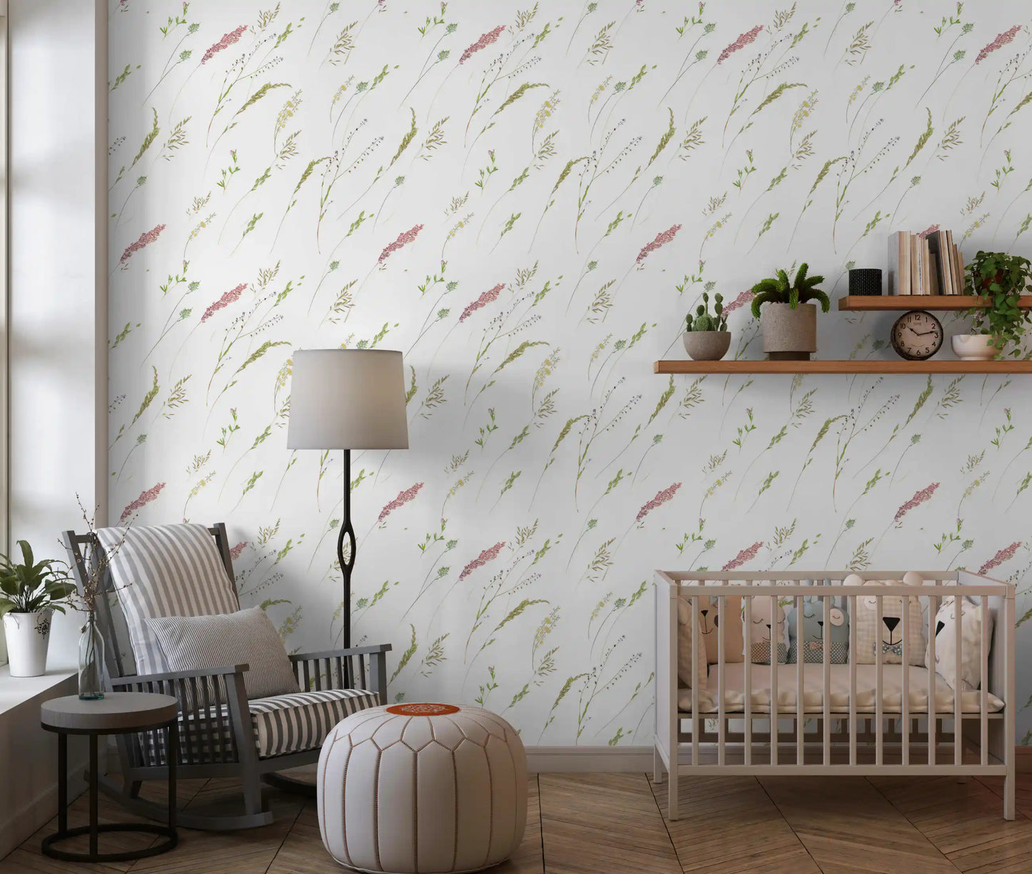 Rustic Meadow Sprigs Wallpaper⁠