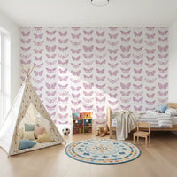 Soft Pink Moth Assemblage Wallpaper⁠