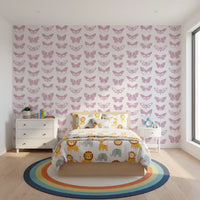 Soft Pink Moth Assemblage Wallpaper⁠