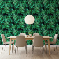 Verdant Tropical Palm Canopy Wallpaper⁠