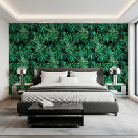 Verdant Tropical Palm Canopy Wallpaper⁠
