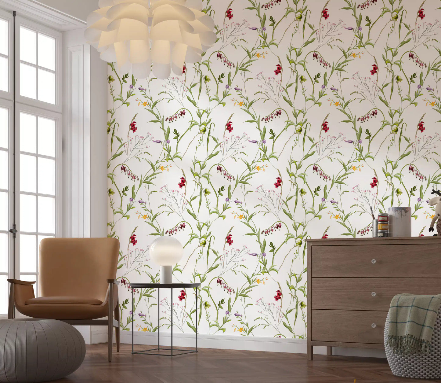 Wildflower Meadow Botanical Wallpaper⁠