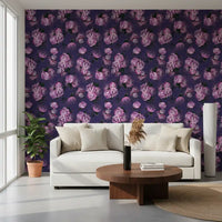 Velvet Peony Bloom Floral Art Wallpaper⁠