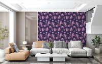 Velvet Peony Bloom Floral Art Wallpaper⁠