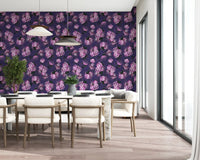 Velvet Peony Bloom Floral Art Wallpaper⁠