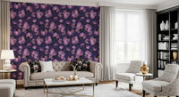 Velvet Peony Bloom Floral Art Wallpaper⁠