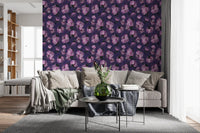 Velvet Peony Bloom Floral Art Wallpaper⁠