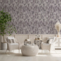 Muted Mauve Leaf Silhouette Wallpaper⁠