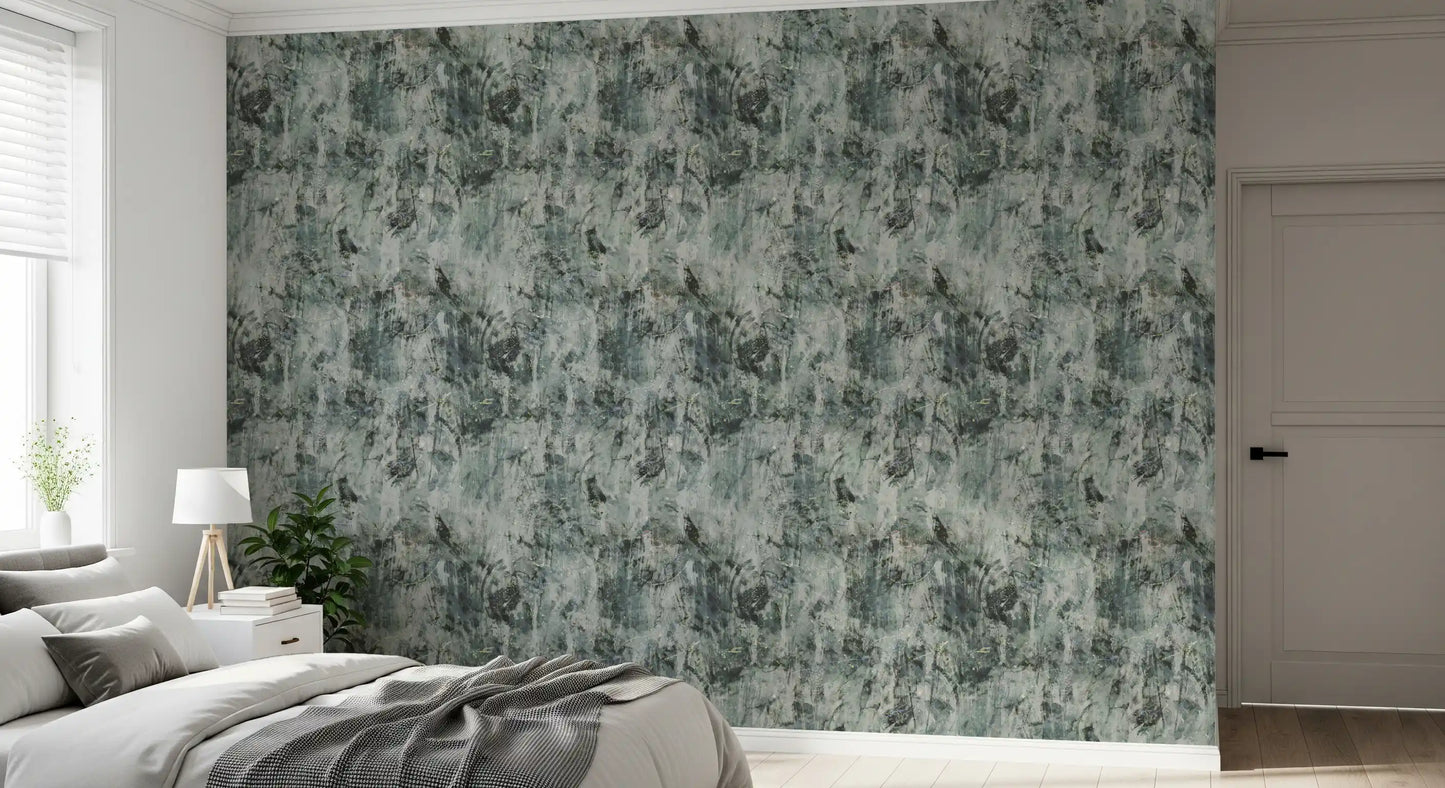 Industrial Sage Concrete Texture Wallpaper⁠