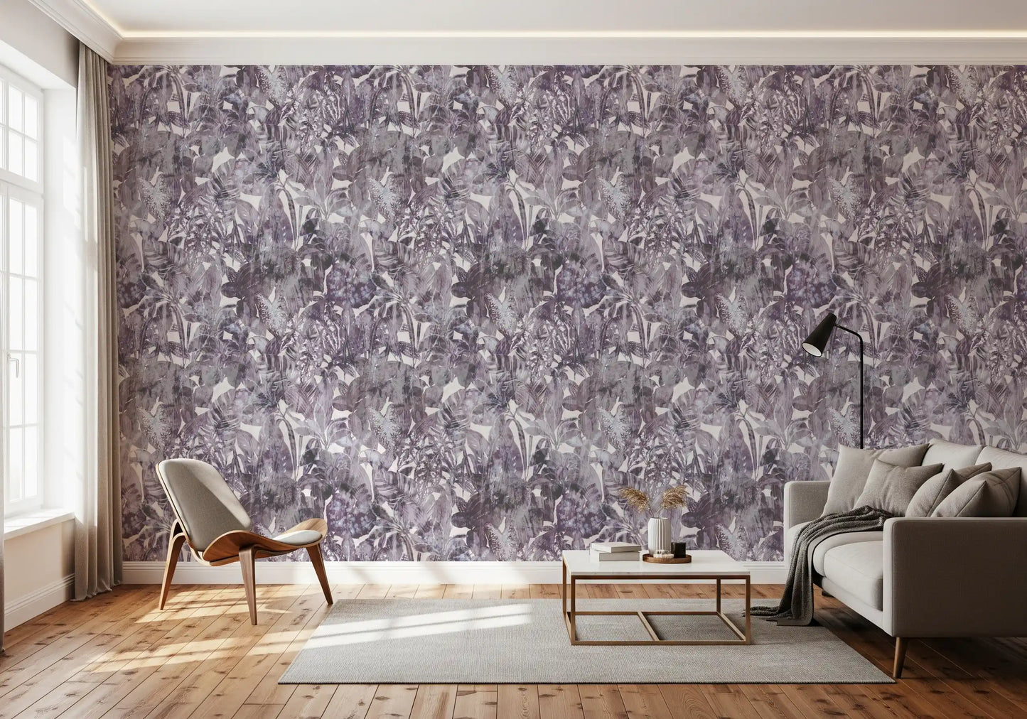Monochromatic Foliage Serenity Wallpaper⁠