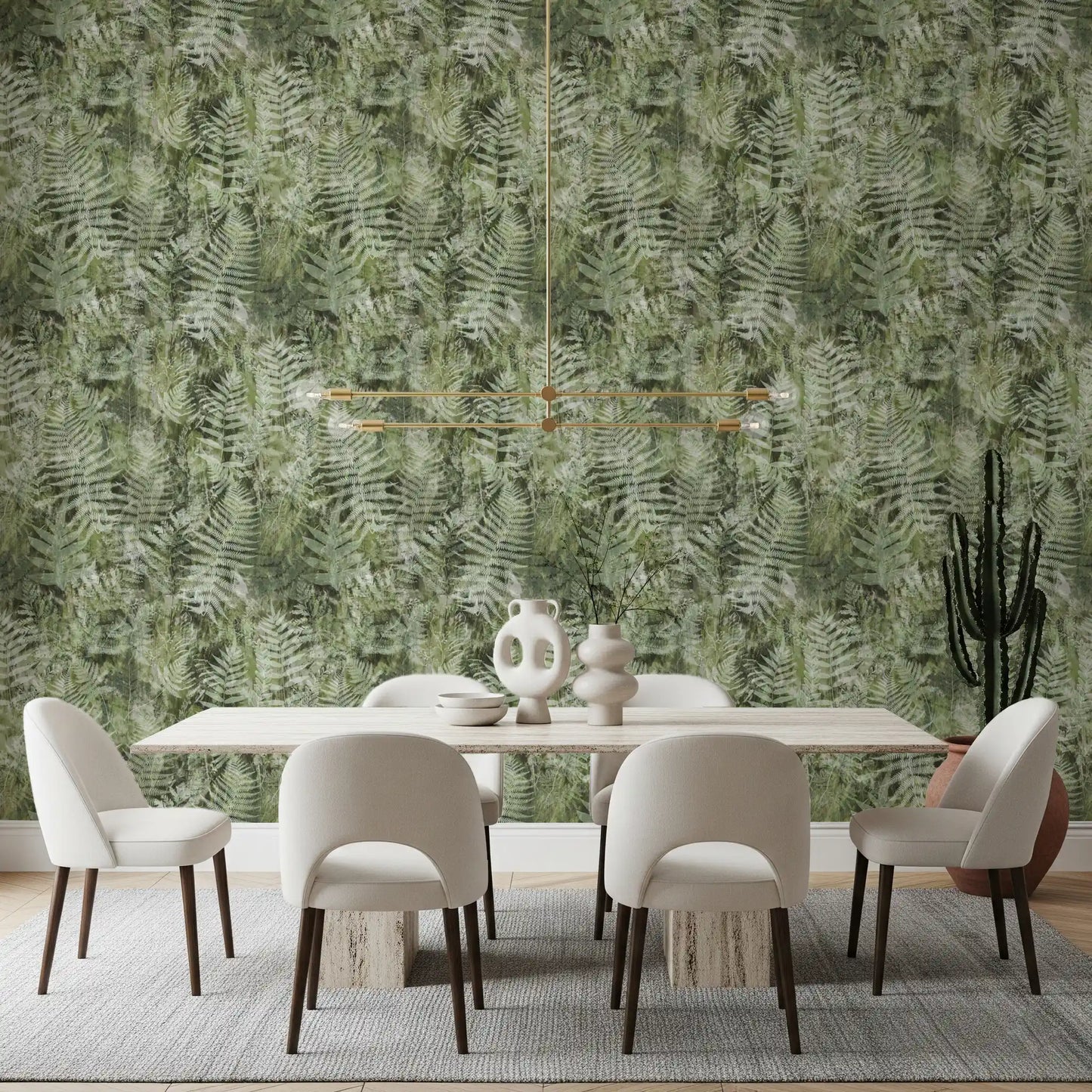 Forest Fern Botanical Print Wallpaper⁠
