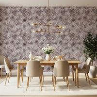 Vintage Lilac Floral Sketch Wallpaper⁠