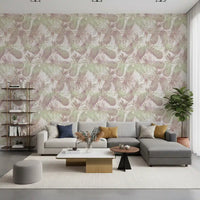 Sun-Drenched Tropical Fruit Motif wallpaper in a calm living room GD12348