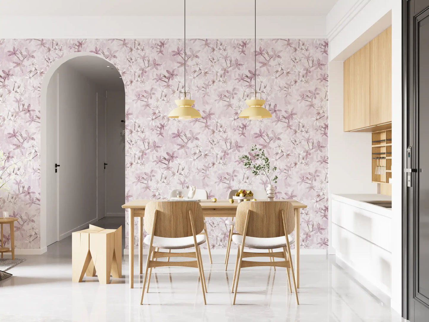 Soft Blush Petal Drift Wallpaper⁠