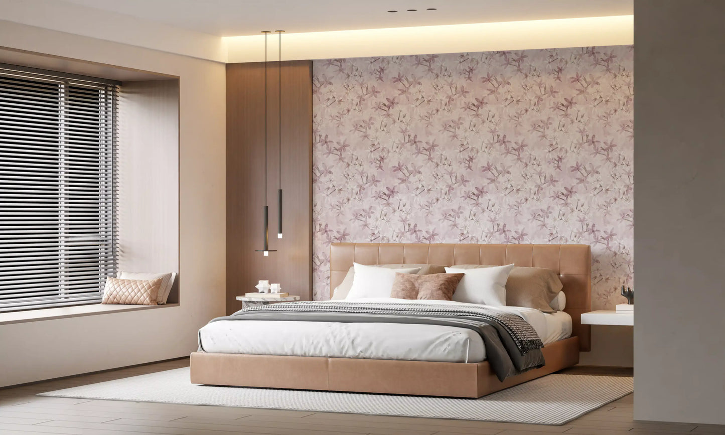 Soft Blush Petal Drift Wallpaper⁠