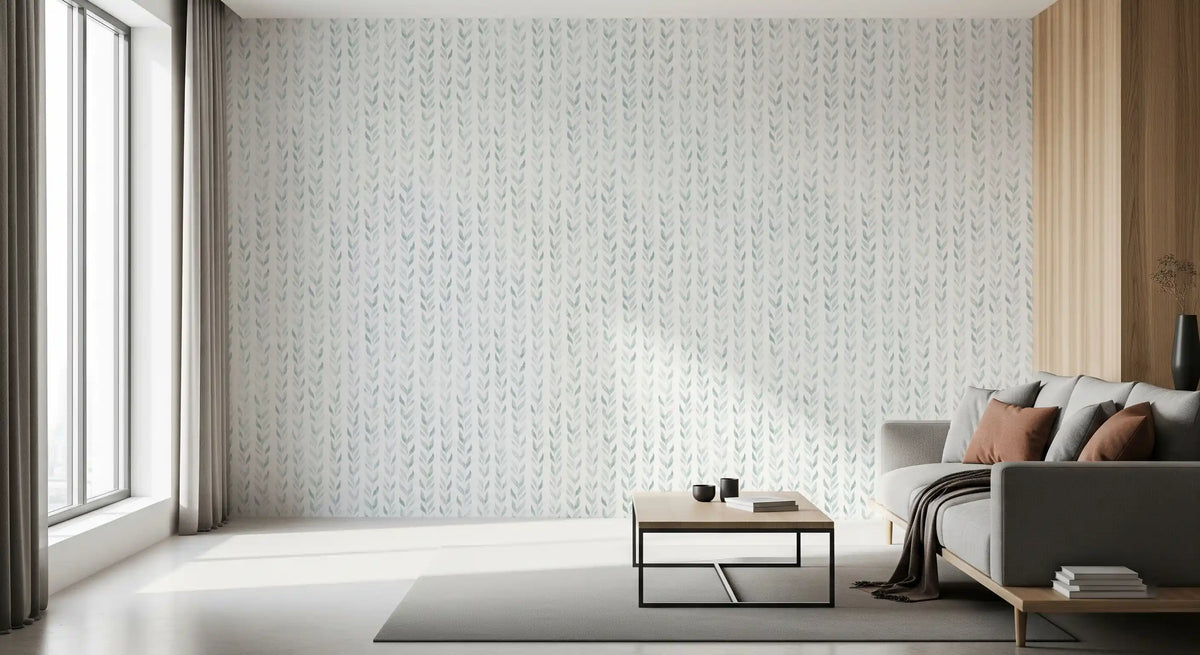 Climbing vines of the Leaf Vine wallpaper dress a quiet lounge GD12359
