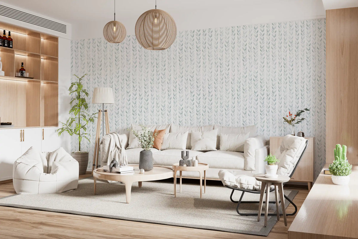 Barely-there greige and taupe fill the wallpaper background GD12359