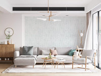 Woven, grasscloth texture keeps the Vine wallpaper calm and tonal GD12359