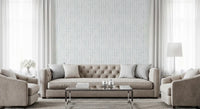 Striped leaf vines run straight up the Vertical Leaf wallpaper GD12359