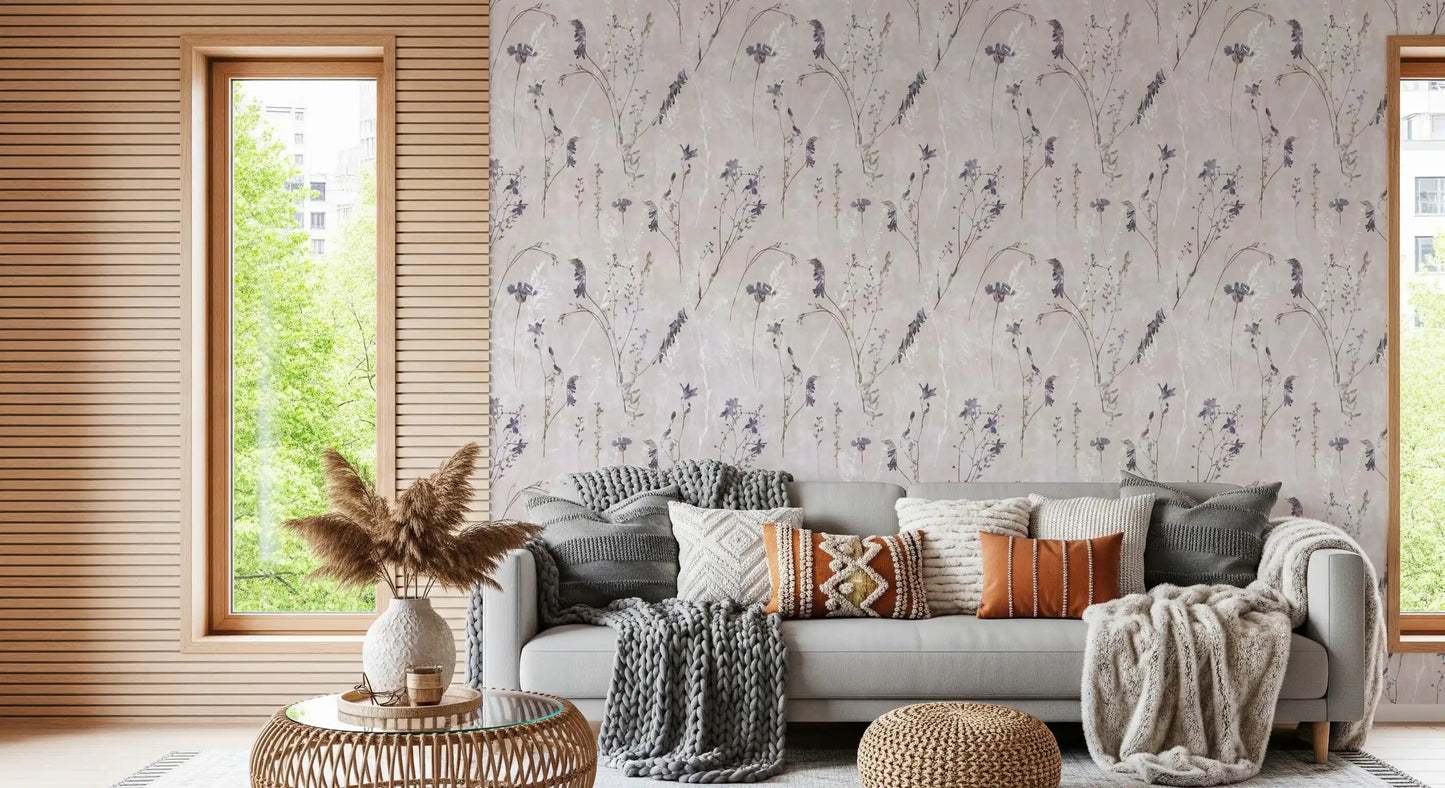 Ethereal Pressed Wildflowers Wallpaper⁠