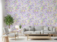 Lilac blooms and green leaves fill the wallpaper repeat GD12363