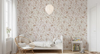 Rustic Woodland Rabbit Meadow Wallpaper⁠