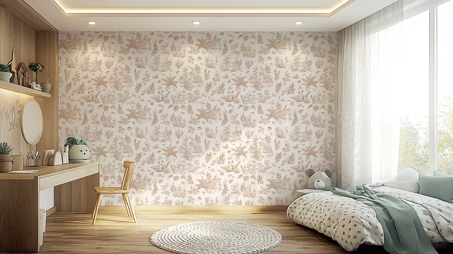 Enchanted Forest Line Art Wallpaper⁠
