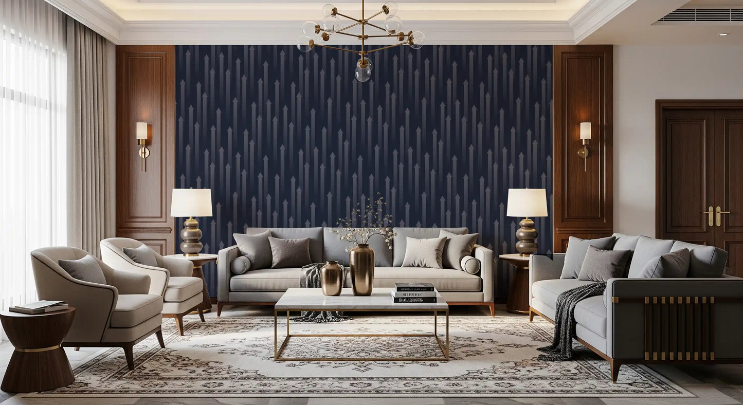 Ascending Arrow Geometric Motif Wallpaper⁠