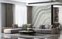 Charcoal Rippled Texture Design Wall Mural