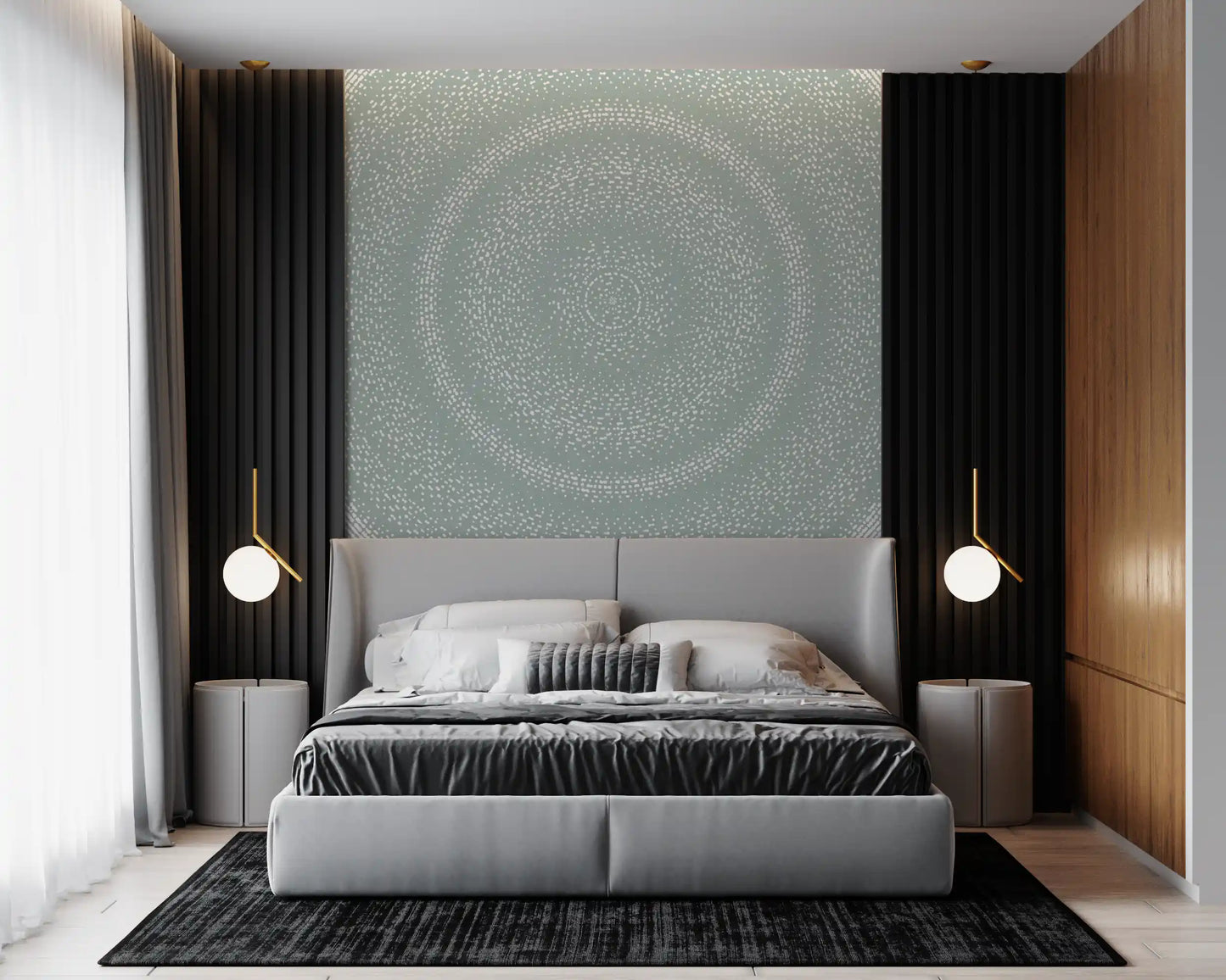 Minimalist Dot Radiance Wall Mural
