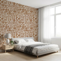 Abstract Earth Toned Shapes Wallpaper⁠