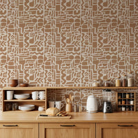 Abstract Earth Toned Shapes Wallpaper⁠