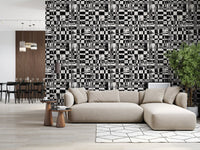 Abstract Ink Grid Mural Wallpaper⁠