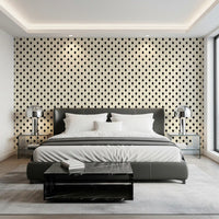 Minimalist Black and Cream Diamond Grid Wallpaper⁠