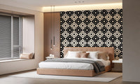 Graphic Starburst Geometric Motif Wallpaper⁠