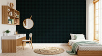 Dark Green Midnight Grid Wallpaper⁠