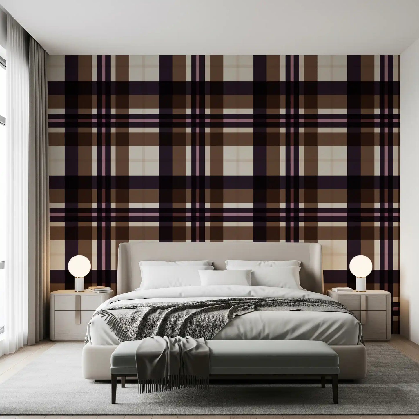 Classic Tartan Plaid Print Wallpaper⁠