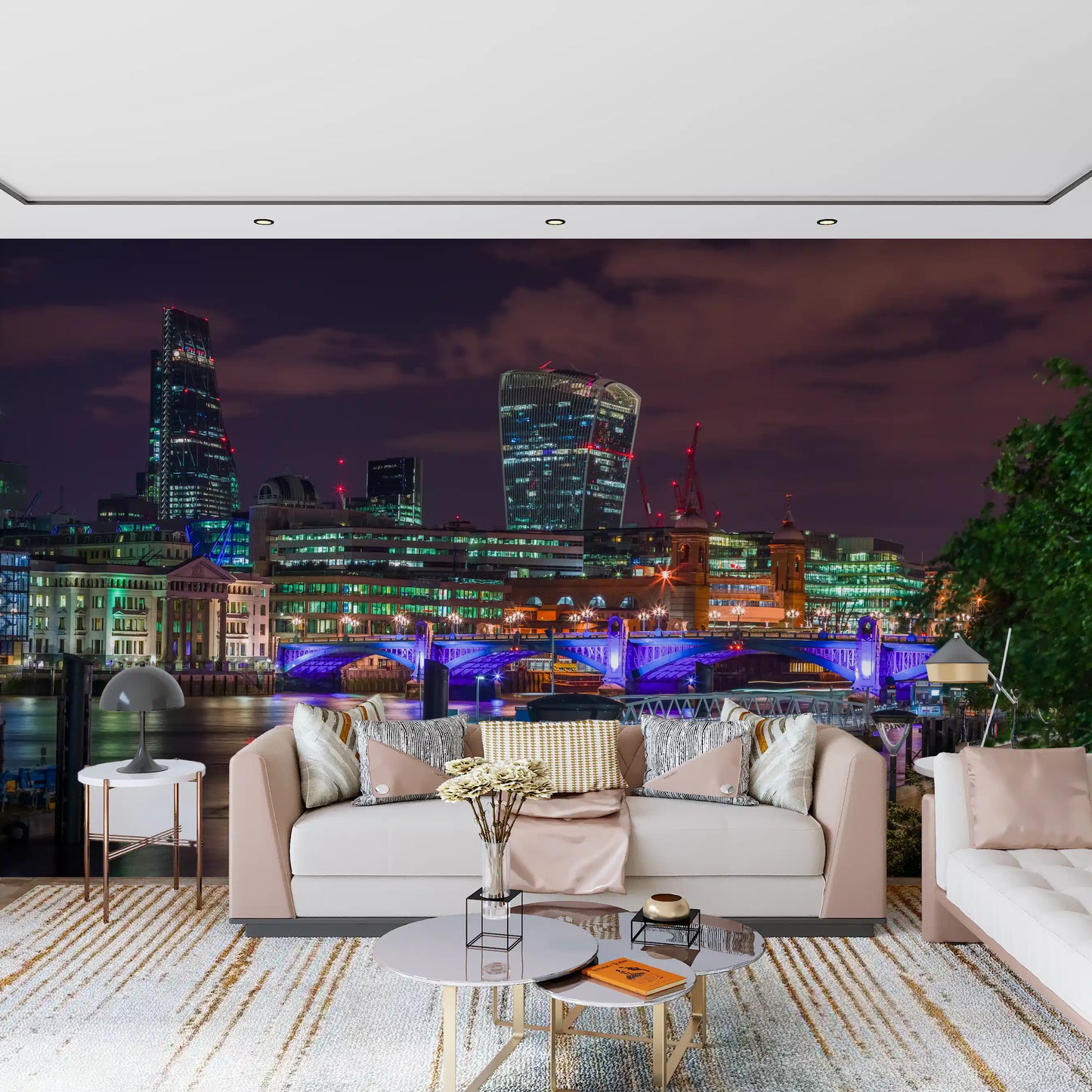 Evening Thames Cityscape Wall Mural